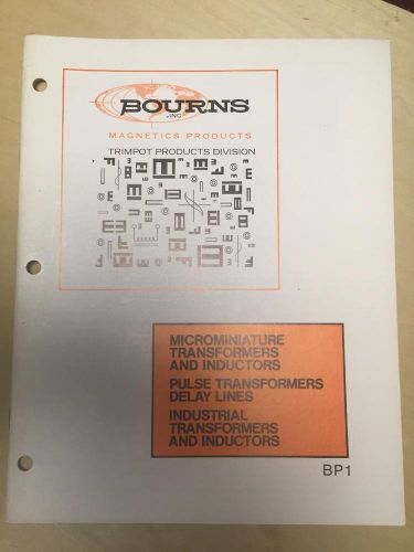 1978 Bourns Magnetics Catalog ~ Microminiature Transformers Inductors Industrial