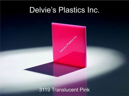 5 sheets 1/8&#034; pink cell cast acrylic plexiglass  12&#034; x 24&#034; for sale