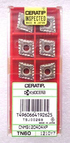 LOT OF 10 KYOCERA CERATIP CNMG120404XP CNMG431 TN60 CERMET INSERTS