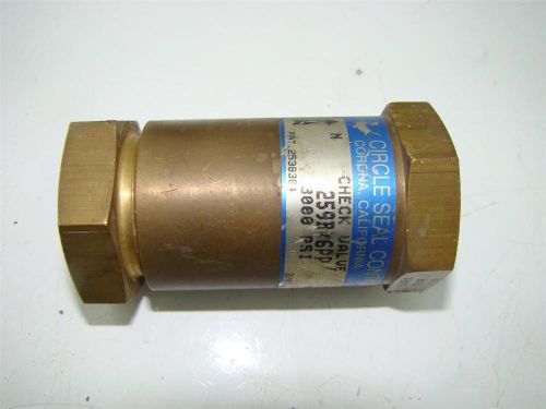 CIRCLE SEAL CONTROLS - CHECK VALVE 259B-6PP     3000 PSI