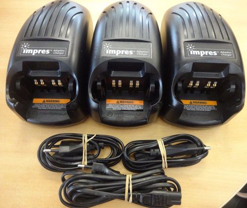 Lot of 3 Motorola WPLN4114AR IMPRES Adaptive Charger XTS5000 XTS3000 XTS2500