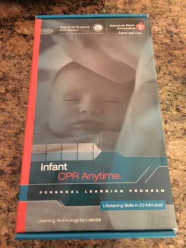 AHA American Heart Association Infant CPR Anytime DVD Training Kit Baby Manikin