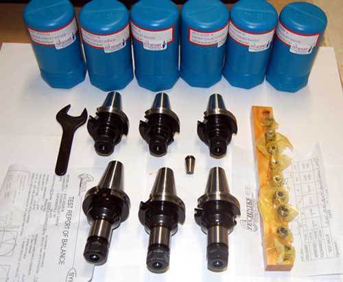 17 Pc. Techniks CAT 40 ER 16 CNC Chucks Kit-10 Pcs.Coolant Collet Set,Wrench