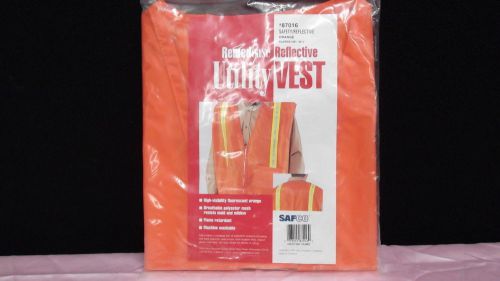 SAFETY VEST REFLECTIVE FLOURESCENT ORANGE