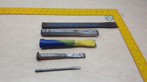 Lot of 5 Chisels: Craftsman, Mayhew, &amp; More, Woodworking Mechanic Tool