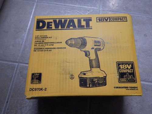 DEWALT  DC970K-2 18 VOLT COMPACT DRILL SET - NEW