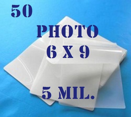 5 Mil 6 x 9  Laminating Laminator Pouches Sheets Photo 50 PK