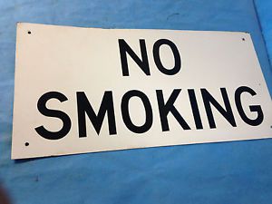 Industrial Safety No Smoking Steel Sign 24&#034; x 12&#034;