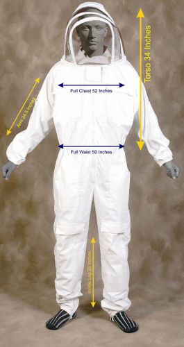 Professional Heavy duty Bee Suit, Beekeeping Supply Suit XL #SP378