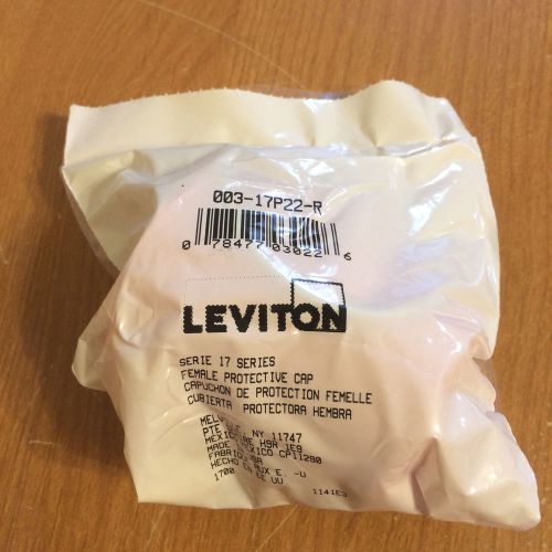 New Leviton 17P22-R Red Female Protective Cap