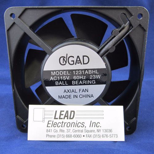 GAD 115-VOLT A/C MUFFIN FAN PART # 1231ABHL 120MM X 120MM X 38MM METAL FRAME