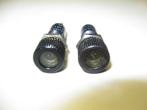 (2) Vintage DRAKE HR118T Neon Panel Mount Indicator Pilot Lights