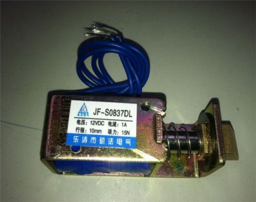 Jf-0837dl pull type open frame electromagnet solenoid dc 12v 10mm 15n for sale