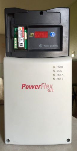 ALLEN BRADLEY POWER FLEX 40 P INVERTER/ DRIVE 22D-D012N104 - SER. A - 7.5 HP