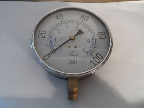 PRESSURE GAUGE  0-100 PSI  0-7 BAR 100XKPA     613