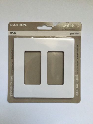 LUTRON CW-2-WH Wallplate, 2Gang, White