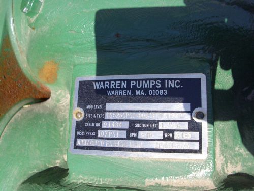 WARREN  PUMP...   SCREW PUMP..   640 GPM   ..2180 RPM  NEW OEM