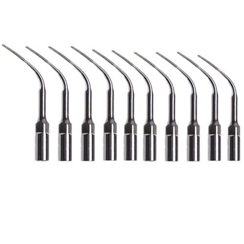 10pc Diamond Perio Tips For EMS Dental Ultrasonic Scaler Handpiece P3D silver