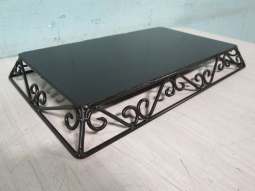 HEAVY DUTY COMMERCIAL BLACK DECORATIVE METAL MERCHANDISING DISPLAY RISERS