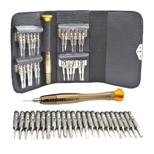 25 pieces mini precision screwdriver set with case black&amp;yellow for sale