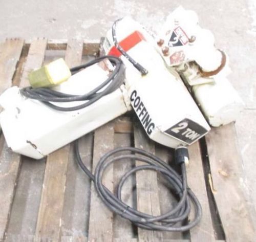 Coffing 2 ton electric chain hoist with motor driven trolley for sale