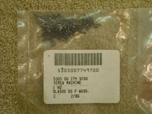 Lot of 100 5305 00 774 9700 machine screws, 0-80 threads, flat countersunk