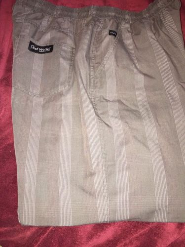 Chef Works Baggy Gray White Stripe Pants XL