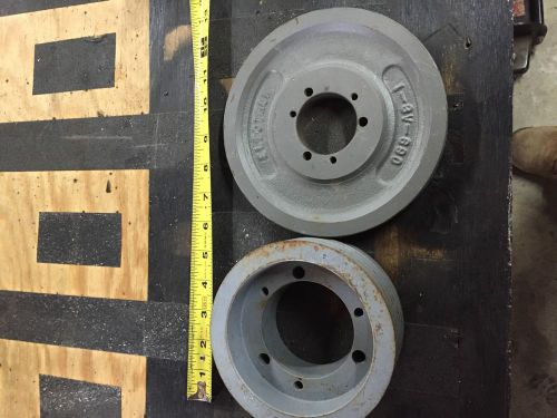 2 Cast Iron/ Steel Vee Belt Pulleys Single &amp; 5 Row For Electric Motors Electron