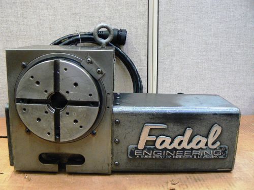 6-1/2&#034; FADAL VH65 4th AXIS CNC HORIZ/VERT ROTARY TABLE W/ AIR CLOSER