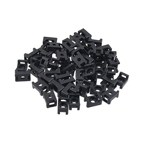 Reusable 100pcs Plastic Cable Tie Base Saddle Type Mount Wire Holder ,4.5mm