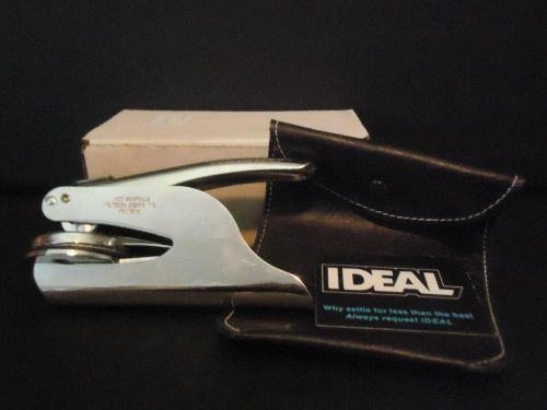 Vintage ideal pocket seal model m-1 stamp embosser corporate seal, case &amp; box ln for sale