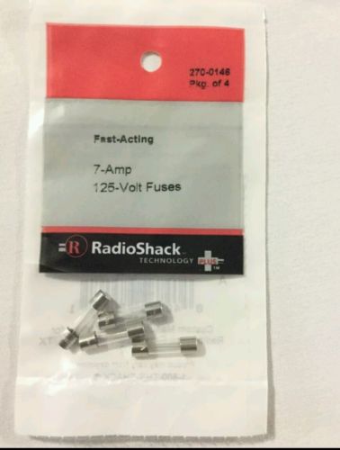 Radioshack Fast Acting 7-Amp 125-Volt Fuses #270-0146 NEW