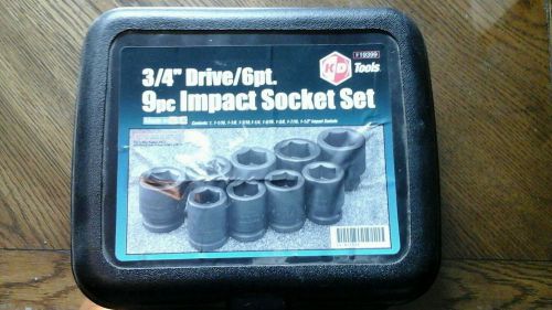 K/d  sold by craftsman 3/4&#034; drive 6 point 9 pc impact socket set (great deal) for sale