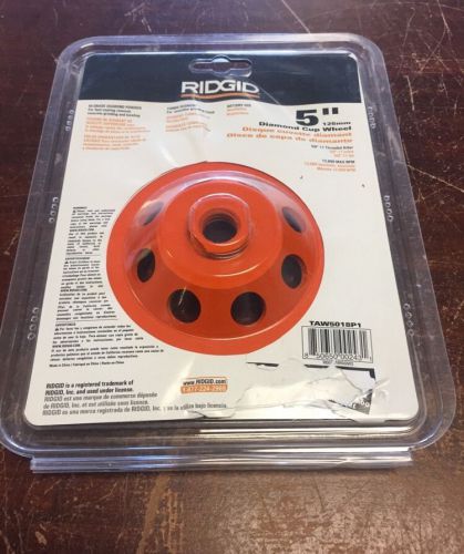 Ridgid 5&#034; Diamond Cup Wheel Grinding Wheel TAW5018P1 New