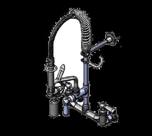 T&amp;S Brass MPY-8WCN-06-CR Mini Pre-Rinse Unit 8&#034; wall mount 6&#034; swing nozzle