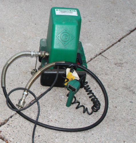 975 Greenlee Hydraulic Power Pump w/ Hose &amp; Hand Switch