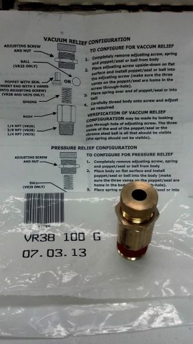 Vacuum/Pressure Relief Valve, CONTROL DEVICES, LLC, VR SERIES, MNPT Inlet 3/8&#034;