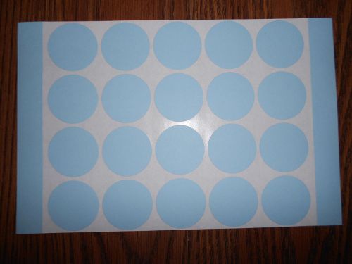 SELF ADHESIVE LABELS  500 Labels 1.75&#034; Dia. PASTEL BLUE