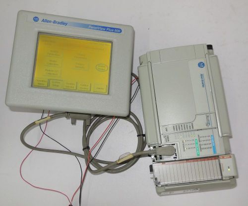 Allen Bradley Panelview plus 600 &amp; 1764-28BXB &amp; 1769sc-IF8u &amp; 1769-ECR PLC