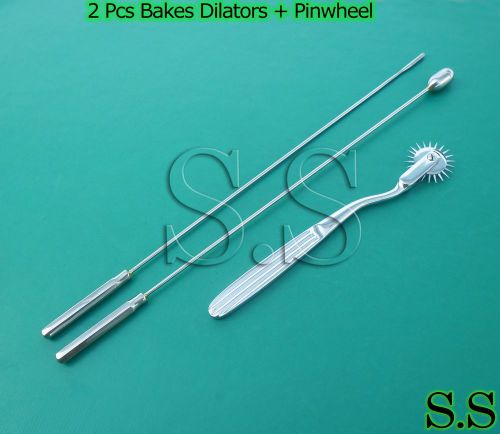 Two Pcs Bakes Rosebud Urethral Sounds 3MM &amp; 13MM PINWHEEL