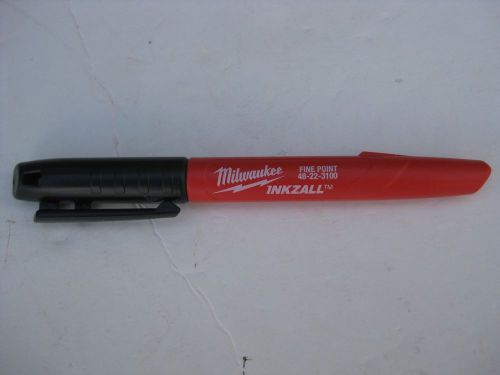 Milwaukee 48-22-3100 Inkzall Black Fine Point Marker New X1 FREE SHIPPING!