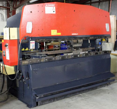 AMADA CNC HYDRAULIC PRESS BRAKE 10’ x 100 tons Amada Autobend back gauge 1989