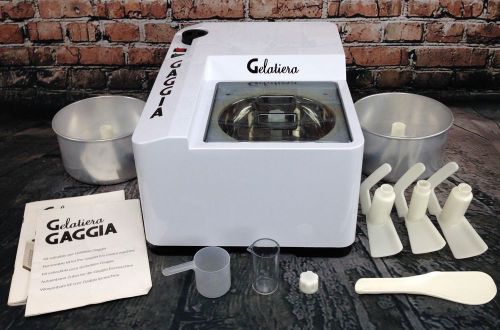 Gaggia Gelatiera Heavy Duty Ice Cream / Sorbet Maker w/ Bowls &amp; Paddles