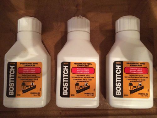 3 New Bostitch Pneumatic Tool Lubricant Premium Grade 4 oz.