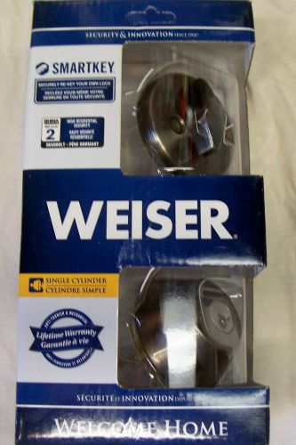 Weiser GD9471 SmartKey Single Cylinder Deadbolt Antique Nickel