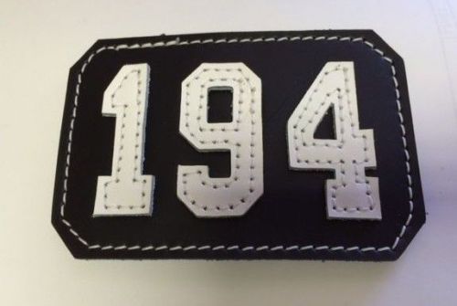 New Yorker Style Insert Type 1 &#034;194&#034; BlackShield / White Raised Letters