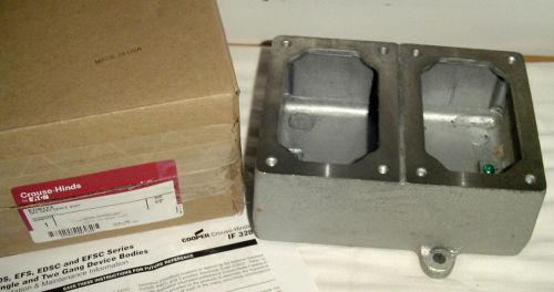 NEW~Cooper Dead End 2-Gang Back Box Device Body EDS172~Hazardous~Explosion Proof