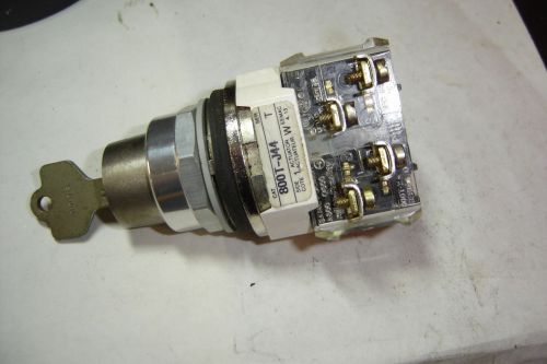 Allen bradley 800t-j44a 3 positions cylinder lock sw on-off-on key rem all pos for sale