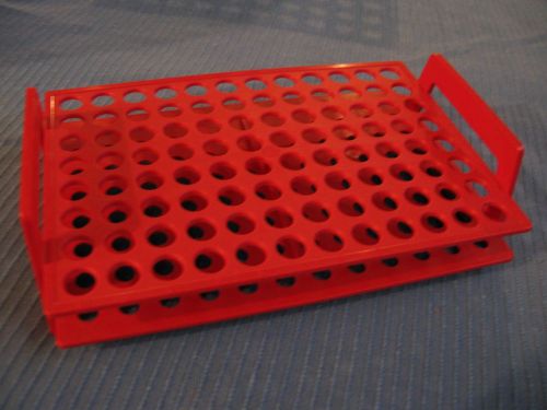 Nalgene 5973-9305 red plastic 0.5ml microcentrifuge tube rack 8mm, 96 places for sale