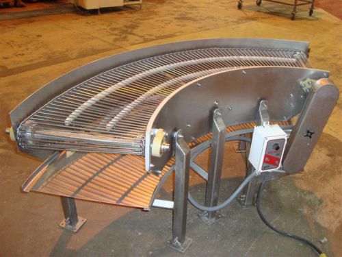 18 Inch Wide X 48 Inch Deep 90 Deg Turn Conveyor Stainless Steel